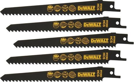 Dewalt – brzeszczot do piły szablastej – 152 mm – stal hcs – zestaw 5 szt