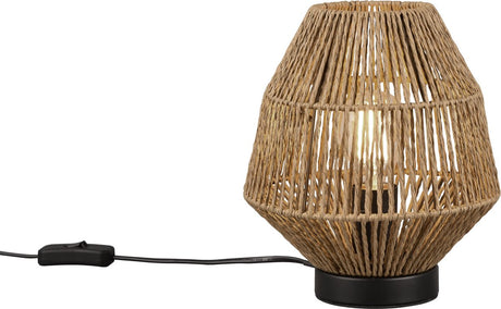 Rl live your light reality miki – lampa stołowa – bez zestawu 1x e27 40w - wyłącznik sznurkowy - sizal naturalny