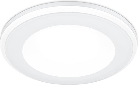 Trio aura - inbouwspot - wit mat - incl. 1x smd 5 w - licht apart schakelbaar - plafondbevestiging - lichtbron niet vervangbaar - niet dimbaar