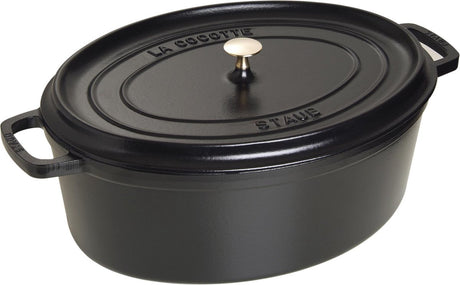 Zapiekanka Staub owalna cocotte czarna - ø 41 cm 12 litrów