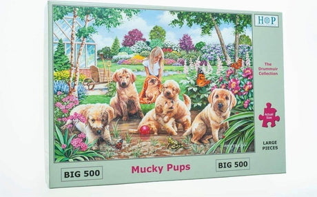 Puzzle House of puzzle - 500 sztuk xl - brudne szczenięta