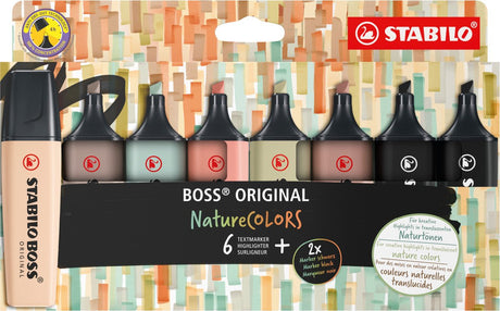 Stabilo Boss Original - Marker - Zestaw 8 sztuk - Naturecolors