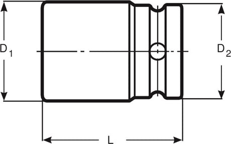 Nasadka udarowa Bahco k7806m-19 długa - 19mm - 1 2 (l=80mm)