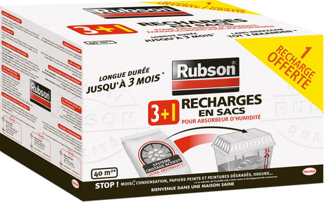 Rubson 1064719 - wkład pochłaniający wilgoć 3 + 1 gratis | 4 sztuki