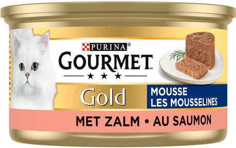Gourmet Gold Mus - mokra karma dla kotów - łosoś - 24 x 85 g