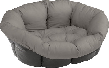 Sofa z koszykiem dla zwierząt Ferplast 73 x 55 cm aksamitna poliester szara