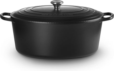 Patelnia sygnowana przez Le Creuset - 14,8 litra - 40 cm - czarna
