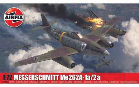 Zestaw modeli do składania samolotu Airfix - 03090a messerschmitt me 262a-1a 2a - plastikowy samolot - 1:72 - modelarstwo