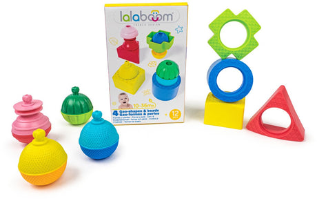 Lalaboom - kształty i koraliki edukacyjne - 12 sztuk
