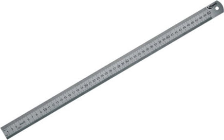 Mapowana, stalowa linijka biurowa o długości 50 cm z grawerowanymi podziałkami