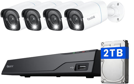 System kamer bezpieczeństwa Reolink 4k UHD - poe - 8-kanałowy nvr z nagrywaniem 24 7 - inteligentne wykrywanie - dwukierunkowe audio - nvs8-8mb4