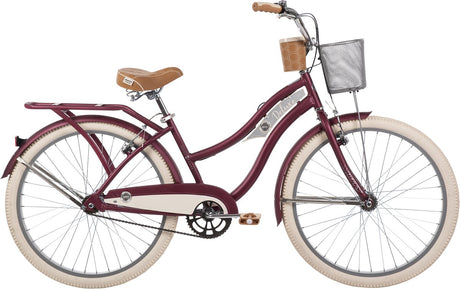 Rower typu cruiser Huffy Deluxe 26 cali - ciemnoczerwony