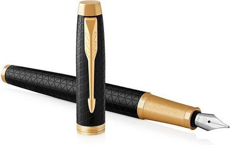 Parker im wieczne pióro | premium czarny | cienka stalówka z niebieskim wkładem | pudełko upominkowe