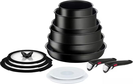 Tefal ingenio nielimitowany - zestaw patelni - 13-częściowy - indukcja - możliwość układania w stosy - zdejmowany uchwyt - oszczędność miejsca