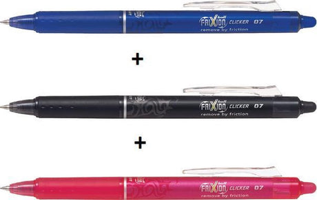 Pilot Frixon Ball Clicker Medium 3 sztuki (czerwony, niebieski i czarny)