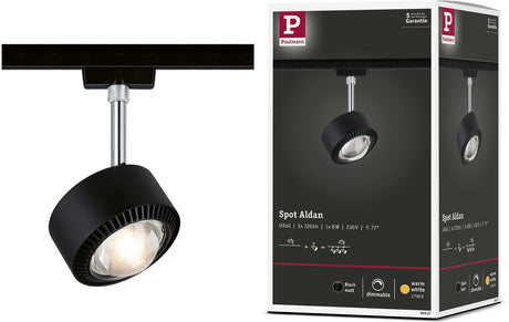 Paulmann Urail spot Aldan oddzielny spot 498lm 8w 2700k ściemnialny 230v czarny mat