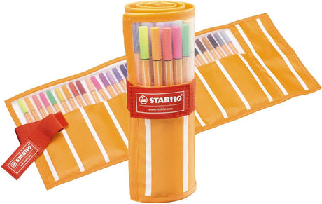 Stabilo point 88 - cienkopis 0,4 mm - zestaw wałków - opakowanie 30 sztuk - 25 kolorów standardowych + 5 neonowych