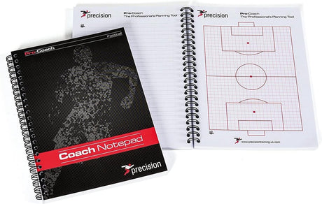 Precision voetbal notitieblok a5 pro-coach zwart 6 stuks.