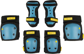 Nijdam skate beschermset junior - gamekeeper - zwart blauw - l