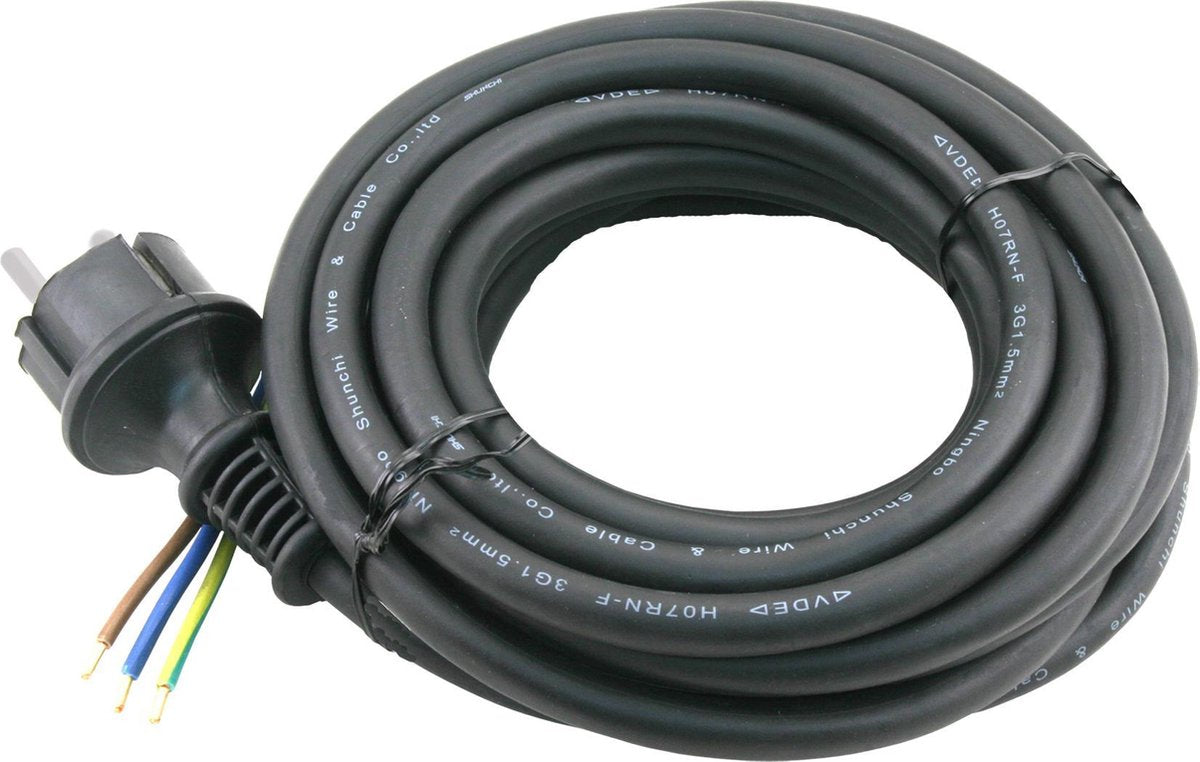 Kabel uziemiający Q-link – 3500 W – 3 x 1,5 mm� – 5 m – czarny