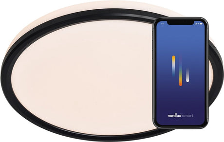 Lampa sufitowa Nordlux Liva-smart-2700 6500k+rgb-ip44-czarna