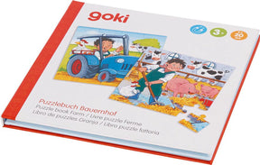 Puzzle Goki: farma, magnetyczne, 2 puzzle 20-elementowe, kartonowe, 3+