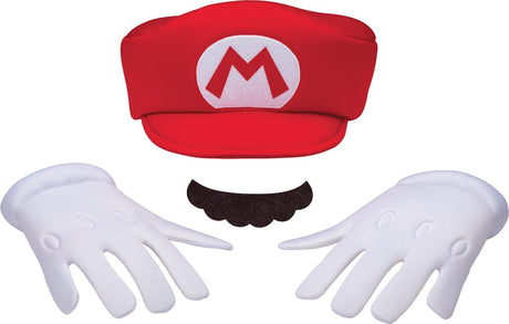 Przebranie Nintendo - Super Mario Bros, zestaw akcesoriów dla dzieci Mario Elevated, rozmiar jeden