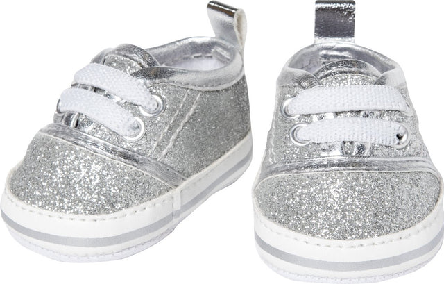 Heless Doll Sneakers Glitter Silver, 30-34 cm