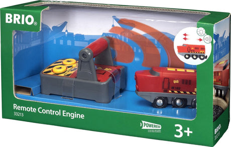 Lokomotywa RC Brio czerwona - z pilotem i świetlnym dźwiękiem - 33213