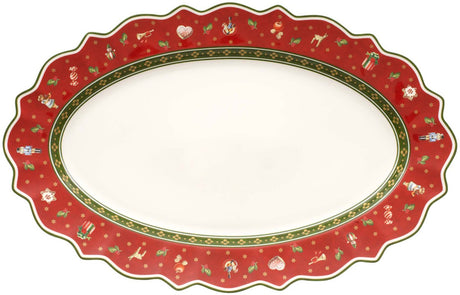 Villeroy boch toy's delight serveerschaal - ovaal - 50 x 31 cm - kerst