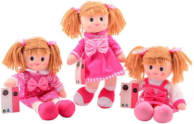 Johntoy miękka lalka Baby Rose 40cm dziewczynka - przytulna lalka.