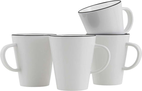 Gimex - linia linea - kubek - czarny - 4 sztuki