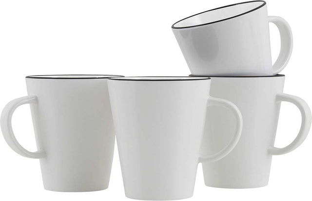 Gimex - linia linea - kubek - czarny - 4 sztuki