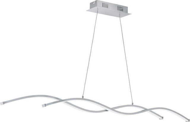 Eglo lasana 2 - hanglamp - 2 lichts - chroom - wit