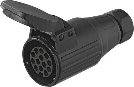 Proplus zwevende contrastekker - 13-polig - pvc - zwart - 12v