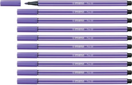Stabilo pen 68 - flamastr premium - fioletowy - pudełko 10 sztuk