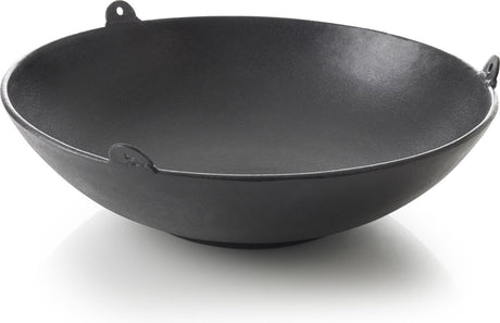 Grill - patelnia do grillowania - wok grillowy - czarny - 37cm