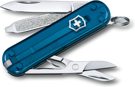 Przezroczysty scyzoryk Victorinox Classic SD - wysoki - 7 funkcji