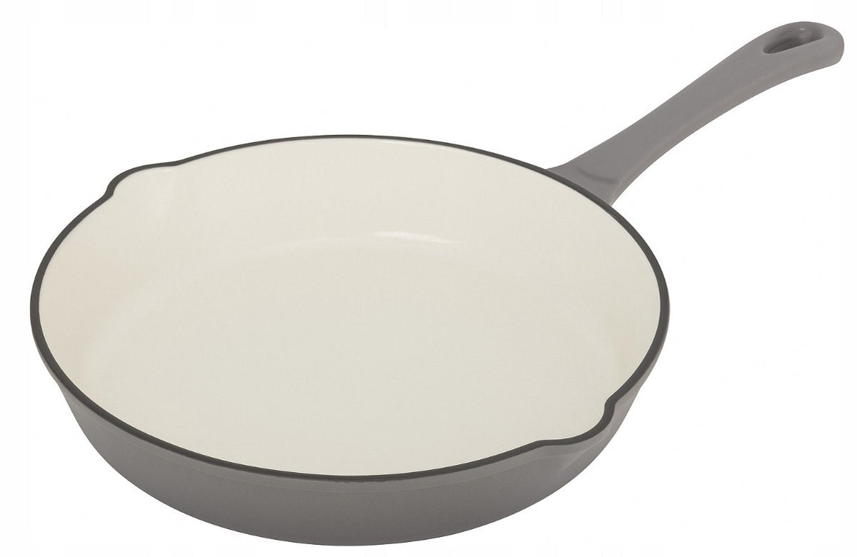 Brunbeste geëmailleerde gietijzeren koekenpan – 20 cm – grijs