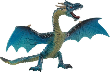 Bullyland 75592 – figurka latającego turkusowego smoka – ok. 10,3 cm – realistyczny i szczegółowy projekt – idealny jako figurka fantasy, dekoracja lub drobny upominek dla dzieci w wieku od 3 lat.