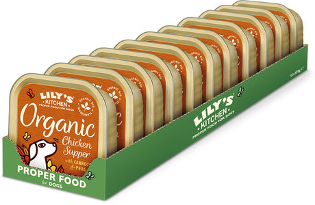 Lily's Kitchen Pasztet organiczny - mokra karma dla psa - z kurczakiem - 11 x 150 g - nl-bio-01