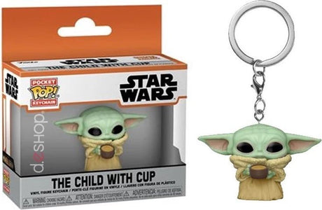 Pop kieszonkowy z towarami! brelok do kluczy: Gwiezdne Wojny Mandalorianin - Dziecko z Funko Kubkiem