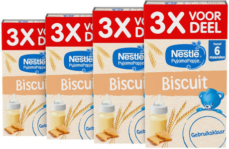 Nestlé Piżamowe ciastko owsiane - żywność dla niemowląt 6+ miesięcy - gotowe do użycia - 4 sztuki 3 x 250ml