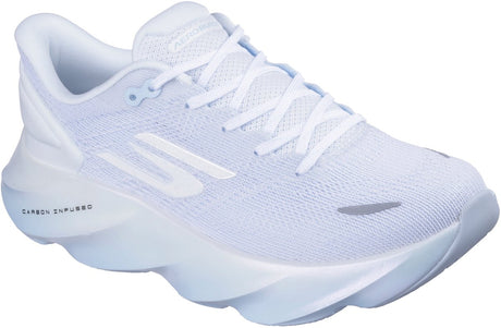 Damskie buty sportowe Skechers Skx Aero Burst - biało-niebieskie