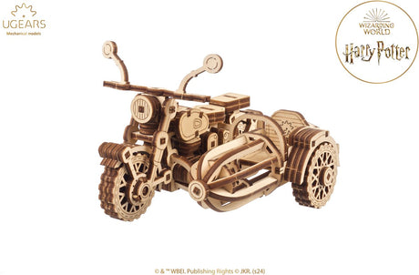 Budowa modelu 3D Ugears - latający motocykl Hagrida™ - Harry Potter™ - mechaniczny zestaw do budowania z drewna - zabawki edukacyjne