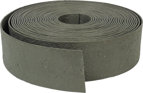 Natura - krawędź brzegowa na rolce - 12cm x 24m - grubość 5mm - szary - teksturowana krawędź pościeli