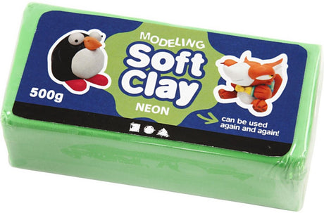 Creativ firmy cc miękka glinka 500 gr neonowa zieleń