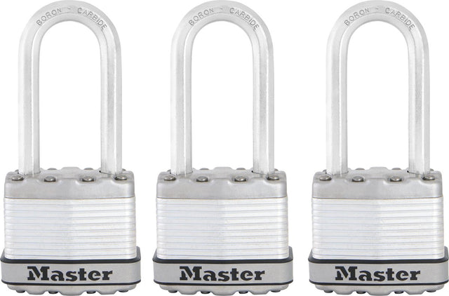 Masterlock master lock hangslot excell 45 mm staal 3 st m1eurtrilh