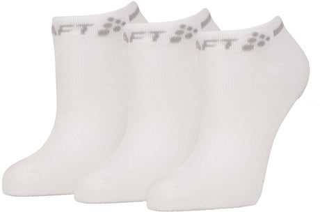 Craft aktywne skarpety bezwałowe 3-pak skarpet sportowych unisex - biały