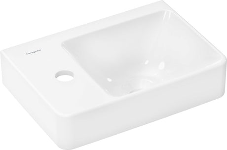 Hansgrohe xelu q - fontanna - z półką lewą - 360 250 - z otworem na baterię - bez przelewu - biały